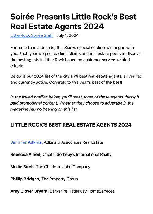 Soirée Presents Little Rock’s